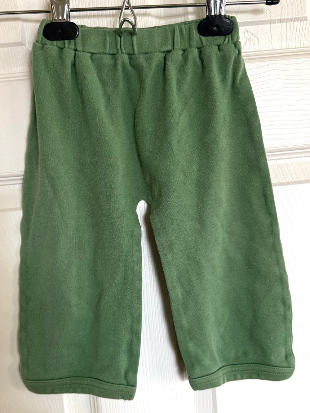 KATE QUINN green wide organic cotton pants 18-24M.